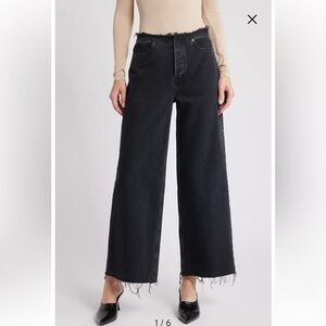 Frame Denim Black Wide Leg Jeans